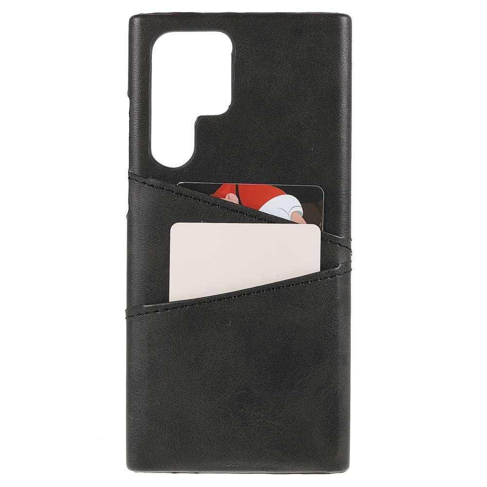 Samsung Galaxy S22 Ultra Snyggt skal med 2 kortfack, Svart