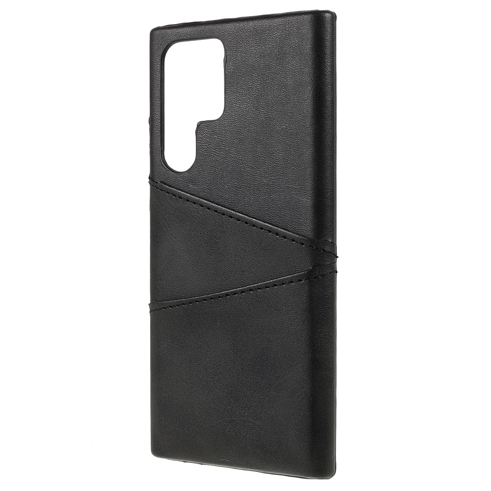 Samsung Galaxy S22 Ultra Snyggt skal med 2 kortfack, Svart
