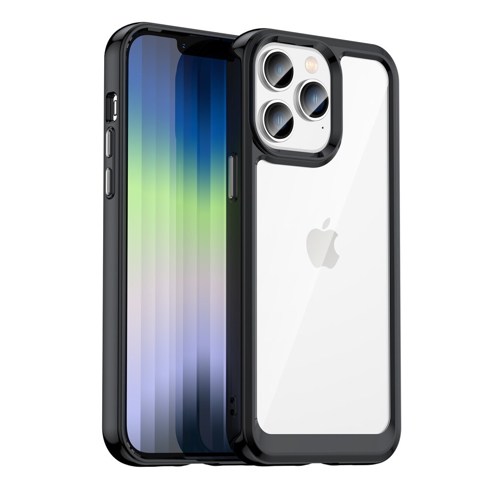 iPhone 14 Pro Crystal Hybrid-skal, Svart