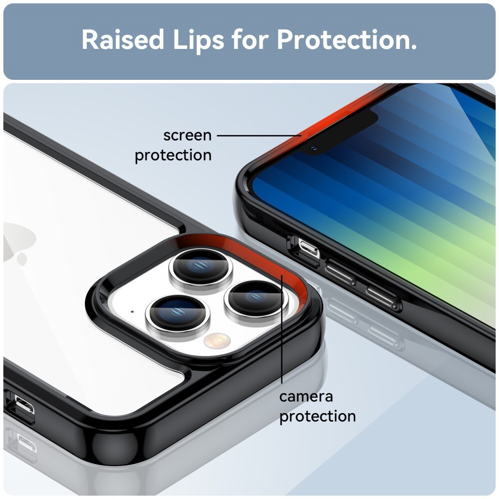 iPhone 14 Pro Crystal Hybrid-skal, Svart
