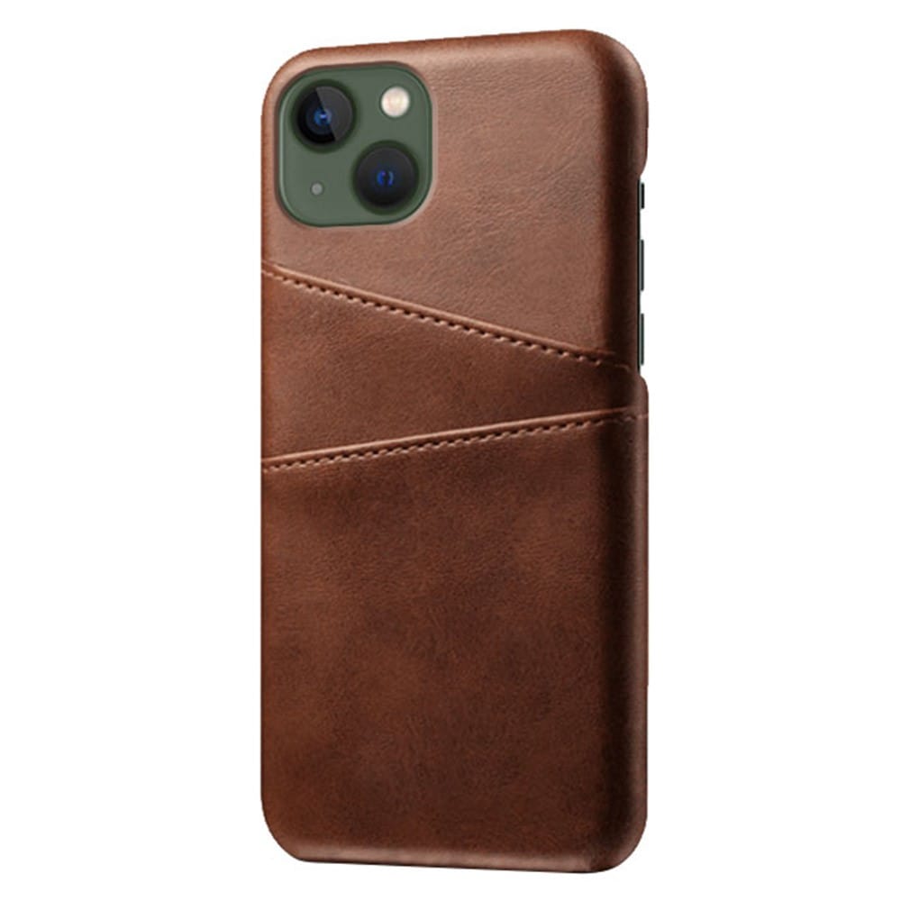 iPhone 14 Snyggt skal med 2 kortfack, Brun