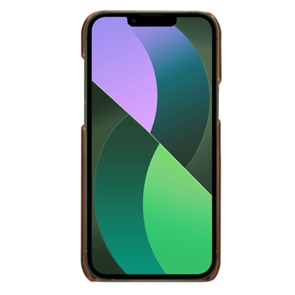 iPhone 14 Snyggt skal med 2 kortfack, Brun