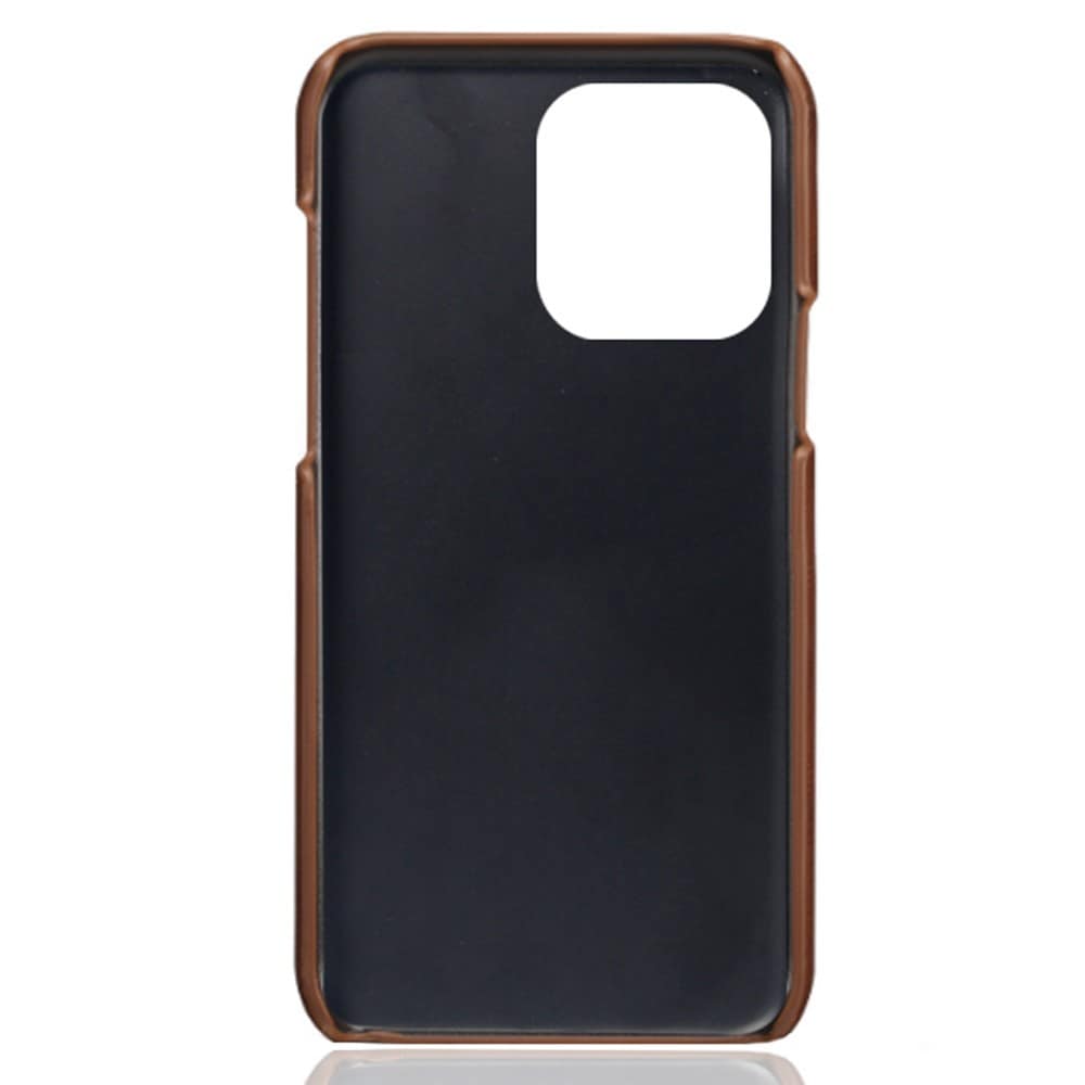 iPhone 14 Pro Snyggt skal med 2 kortfack, Brun