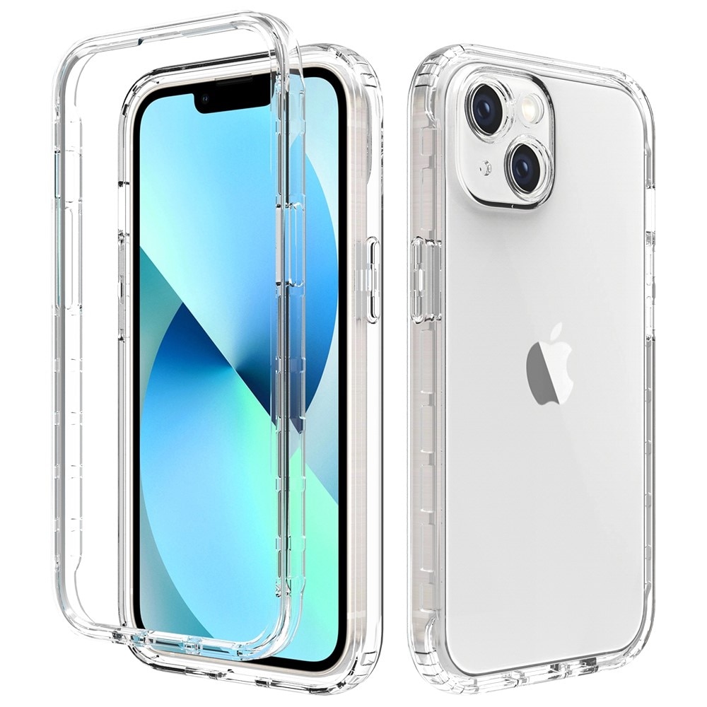 iPhone 14 Stöttåligt mobilskal med skyddsram, Genomskinlig