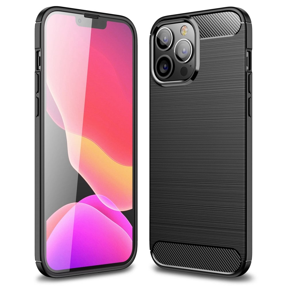 iPhone 14 Pro Max TPU-skal Brushed, Svart