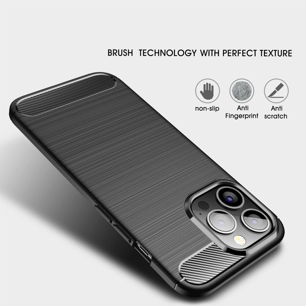 iPhone 14 Pro Max TPU-skal Brushed, Svart