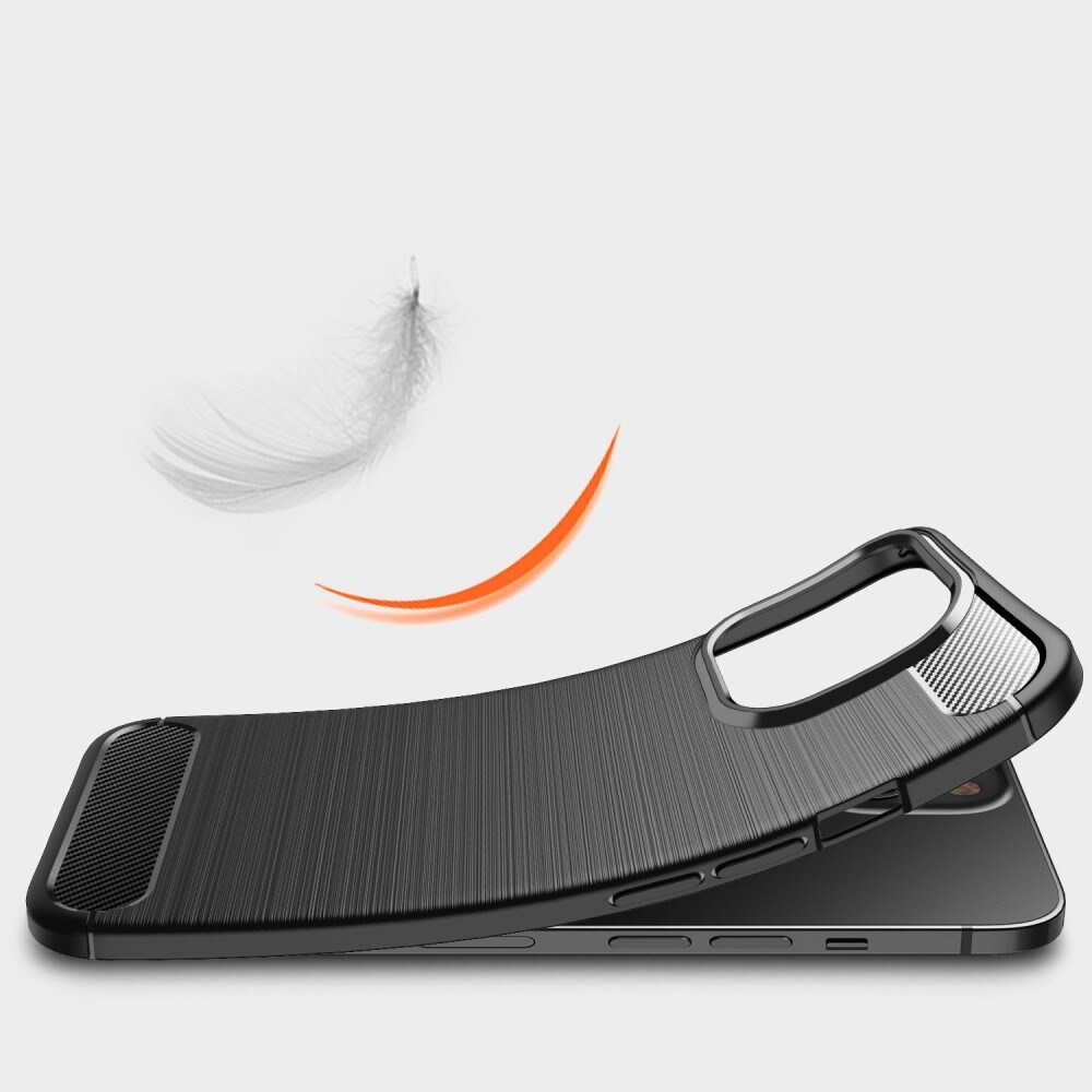 iPhone 14 Pro Max TPU-skal Brushed, Svart
