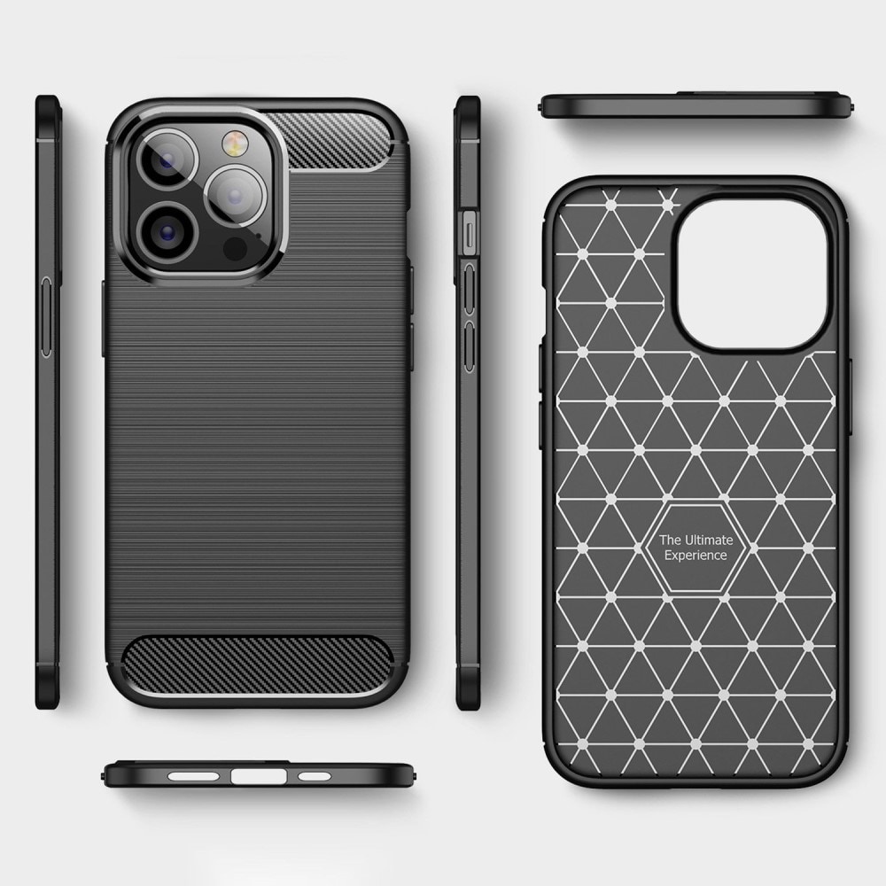iPhone 14 Pro Max TPU-skal Brushed, Svart