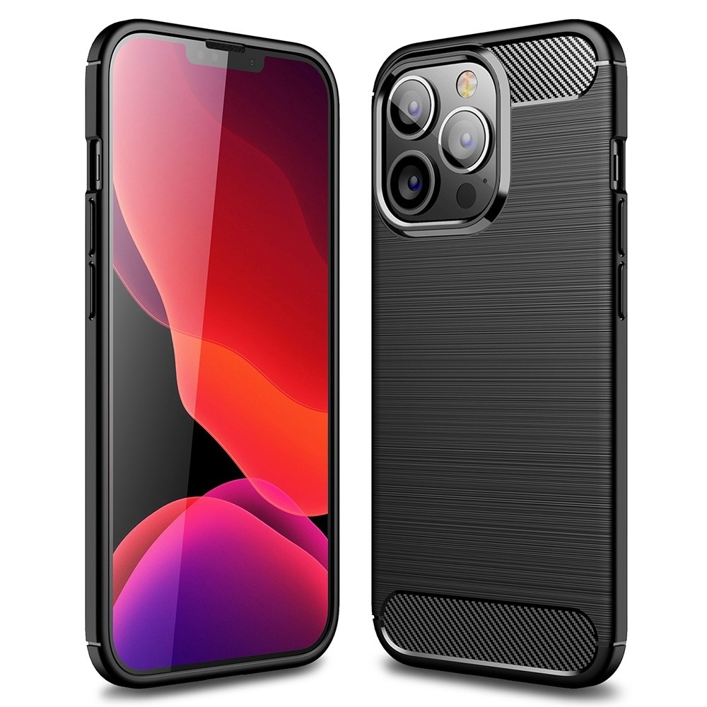iPhone 14 Pro TPU-skal Brushed, Svart