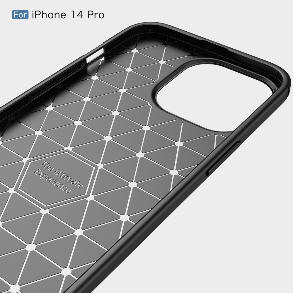 iPhone 14 Pro TPU-skal Brushed, Svart