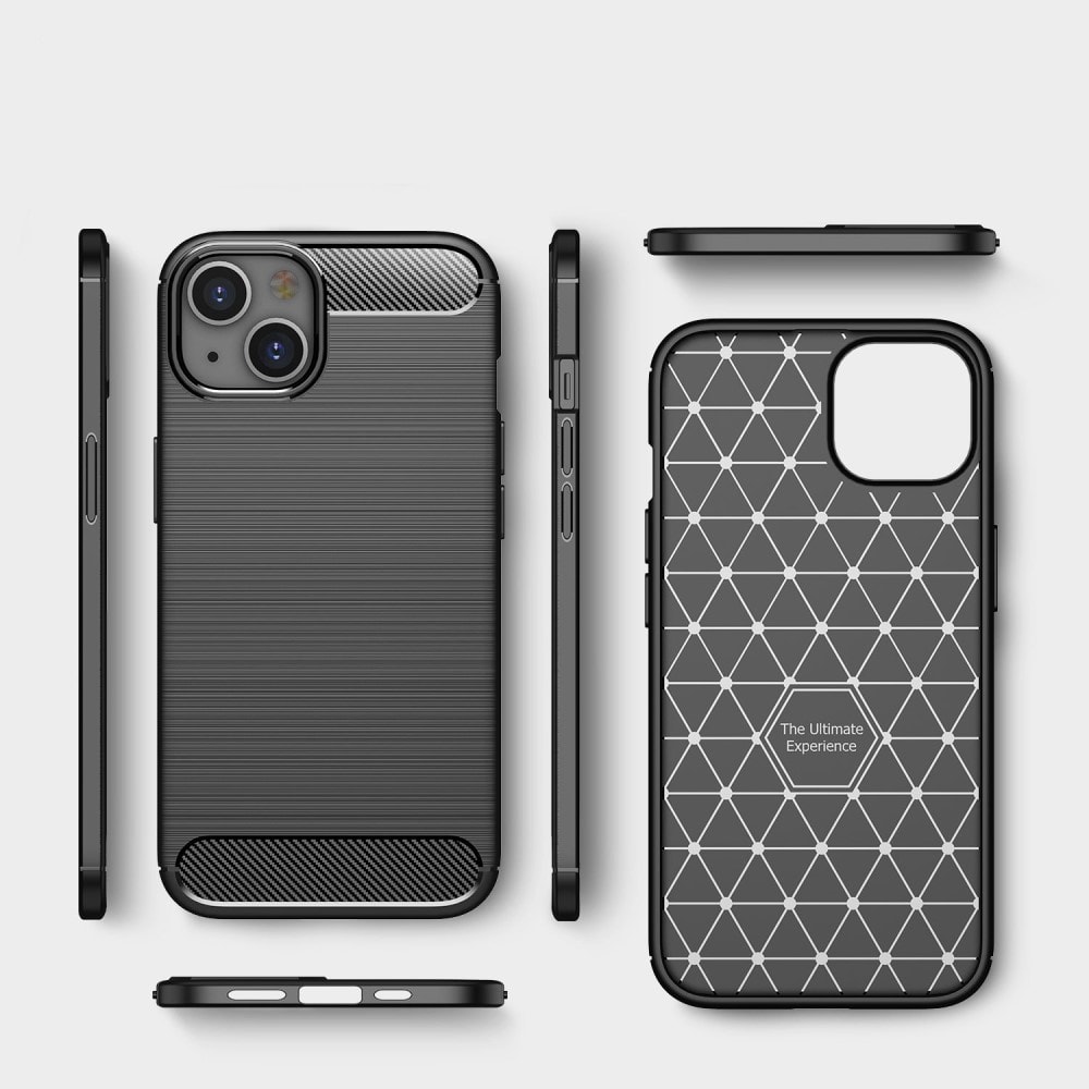 iPhone 14 Plus TPU-skal Brushed, Black