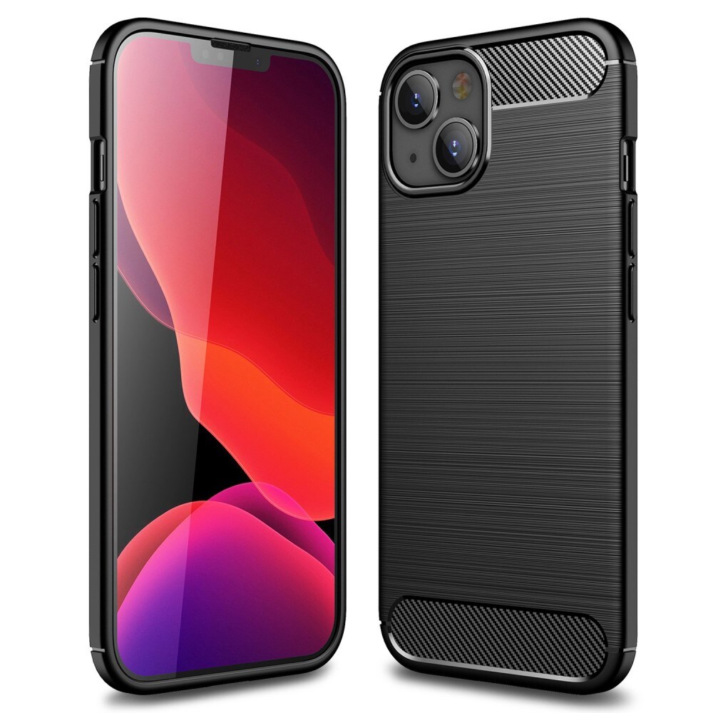 iPhone 14 TPU-skal Brushed, Svart
