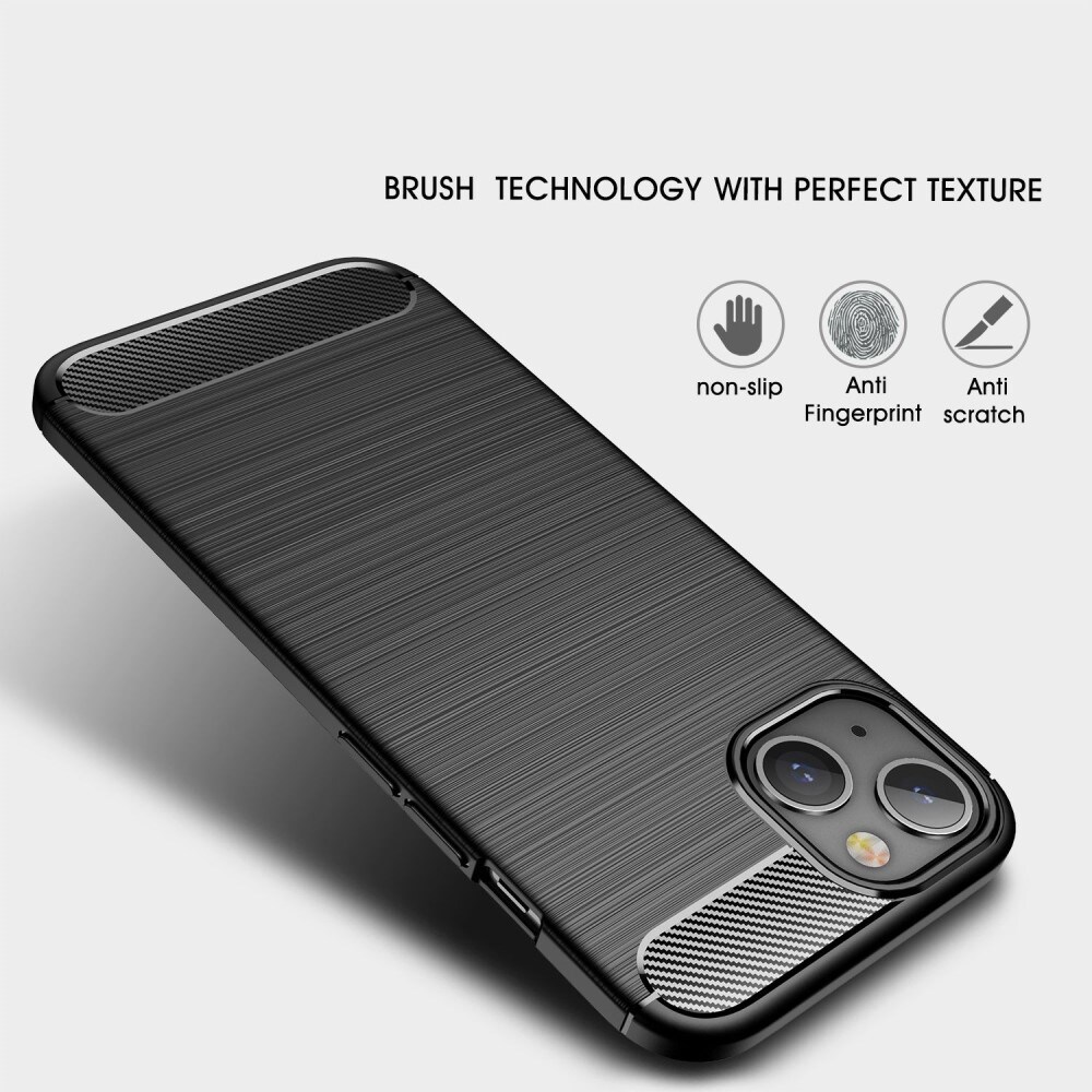 iPhone 14 TPU-skal Brushed, Svart