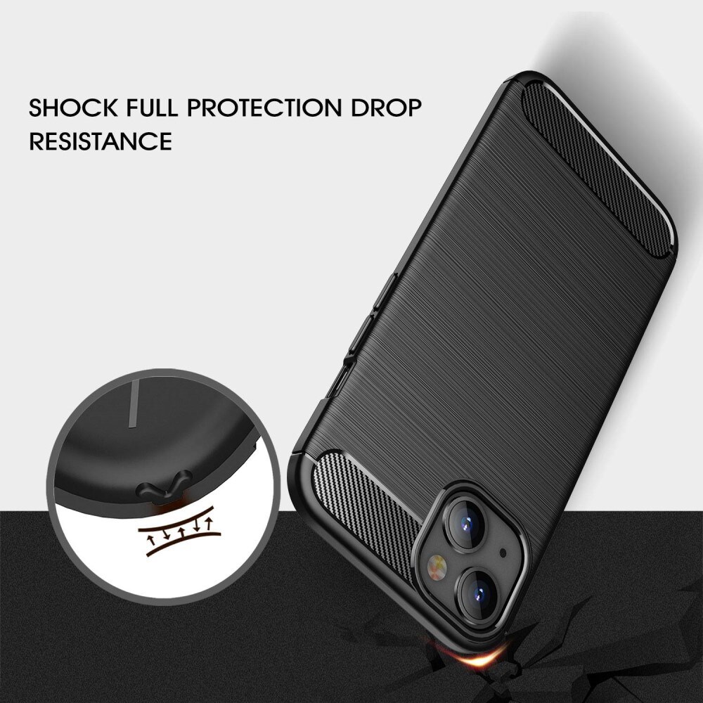 iPhone 14 TPU-skal Brushed, Svart