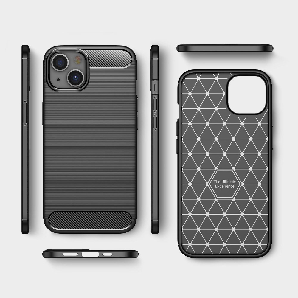 iPhone 14 TPU-skal Brushed, Svart