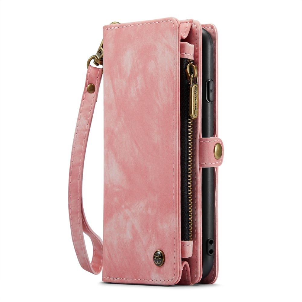 iPhone 7 Plus/8 Plus Rymligt plånboksfodral med många kortfack, rosa
