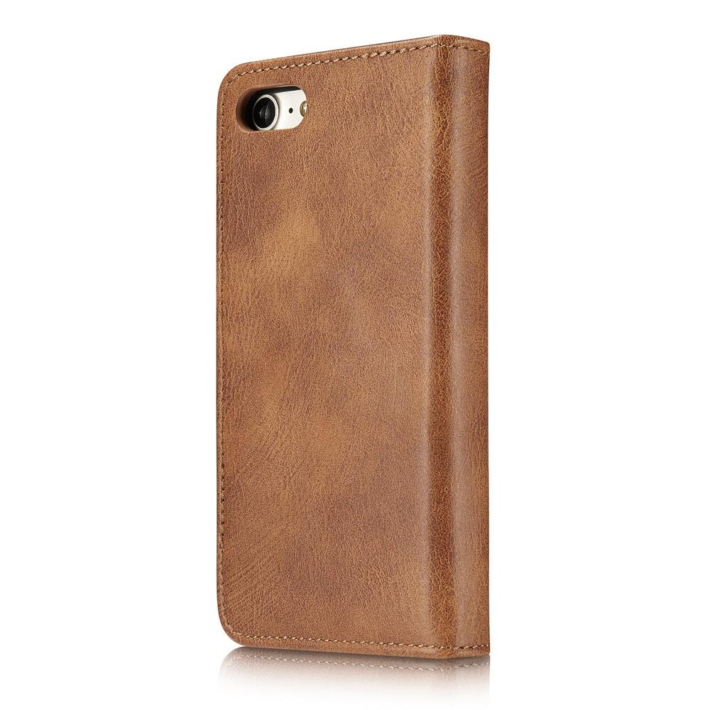 iPhone 8 Plånboksfodral med avtagbart skal, cognac