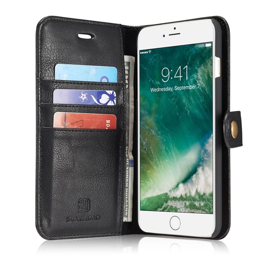 iPhone 7 Plus/iPhone 8 Plus Plånboksfodral med avtagbart skal, Black