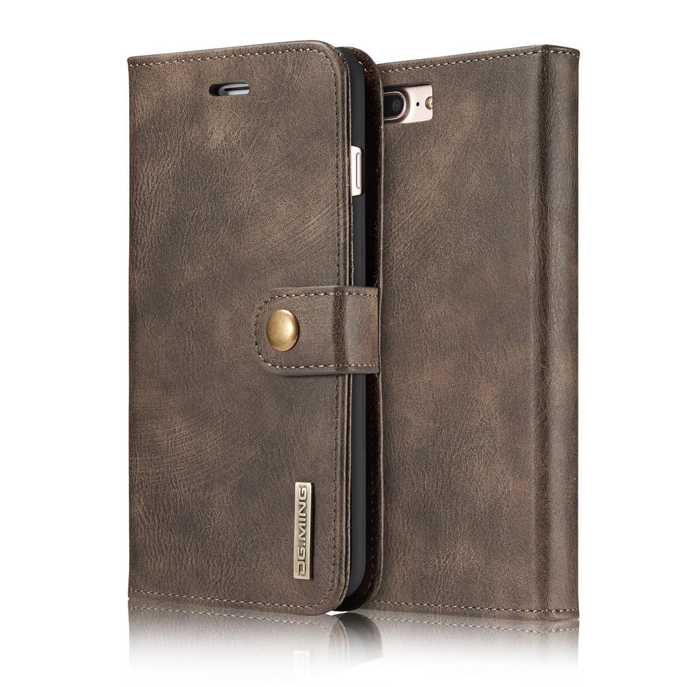 iPhone 7 Plus/iPhone 8 Plus Plånboksfodral med avtagbart skal, Brown