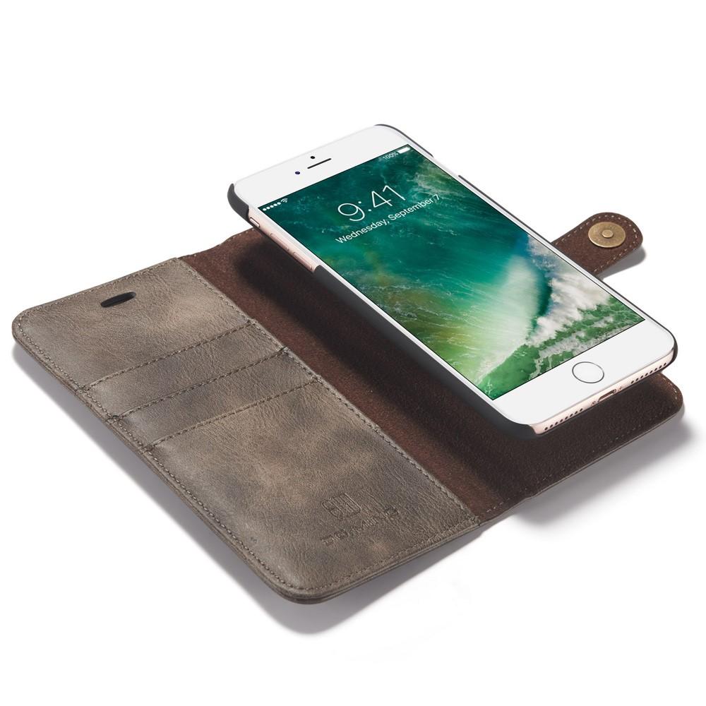 iPhone 7 Plus/8 Plus Plånboksfodral med avtagbart skal, brun