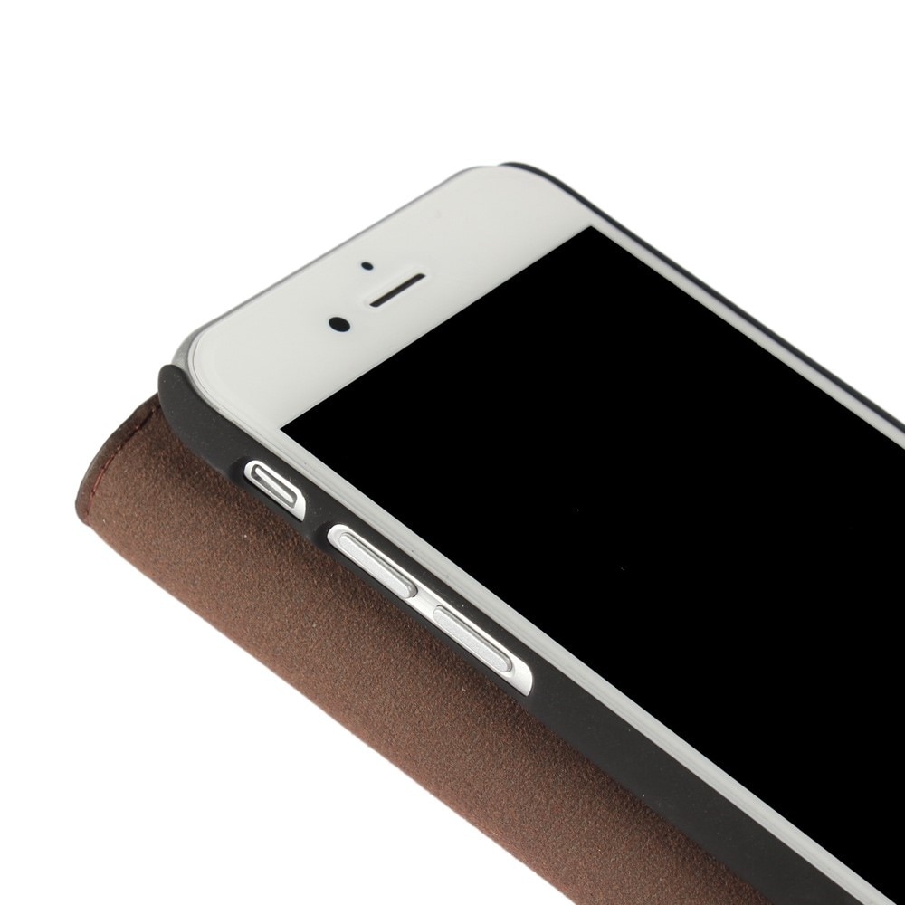 iPhone SE (2022) Smidigt mobilfodral i äkta läder, mörkbrun