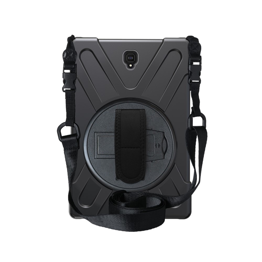 Samsung Galaxy Tab S4 Tufft hybridskal med axelrem Svart