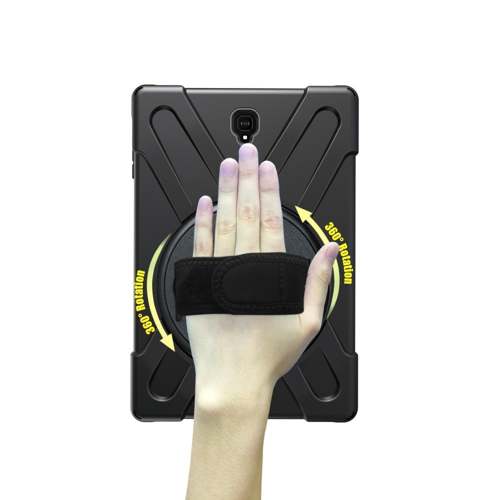 Samsung Galaxy Tab S4 Tufft hybridskal med axelrem Svart