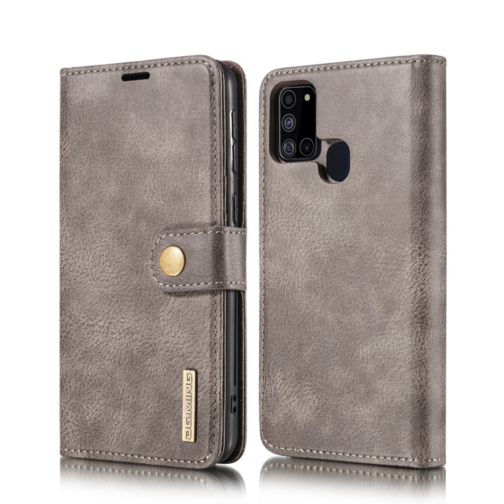 Samsung Galaxy A21s Plånboksfodral med avtagbart skal, brun