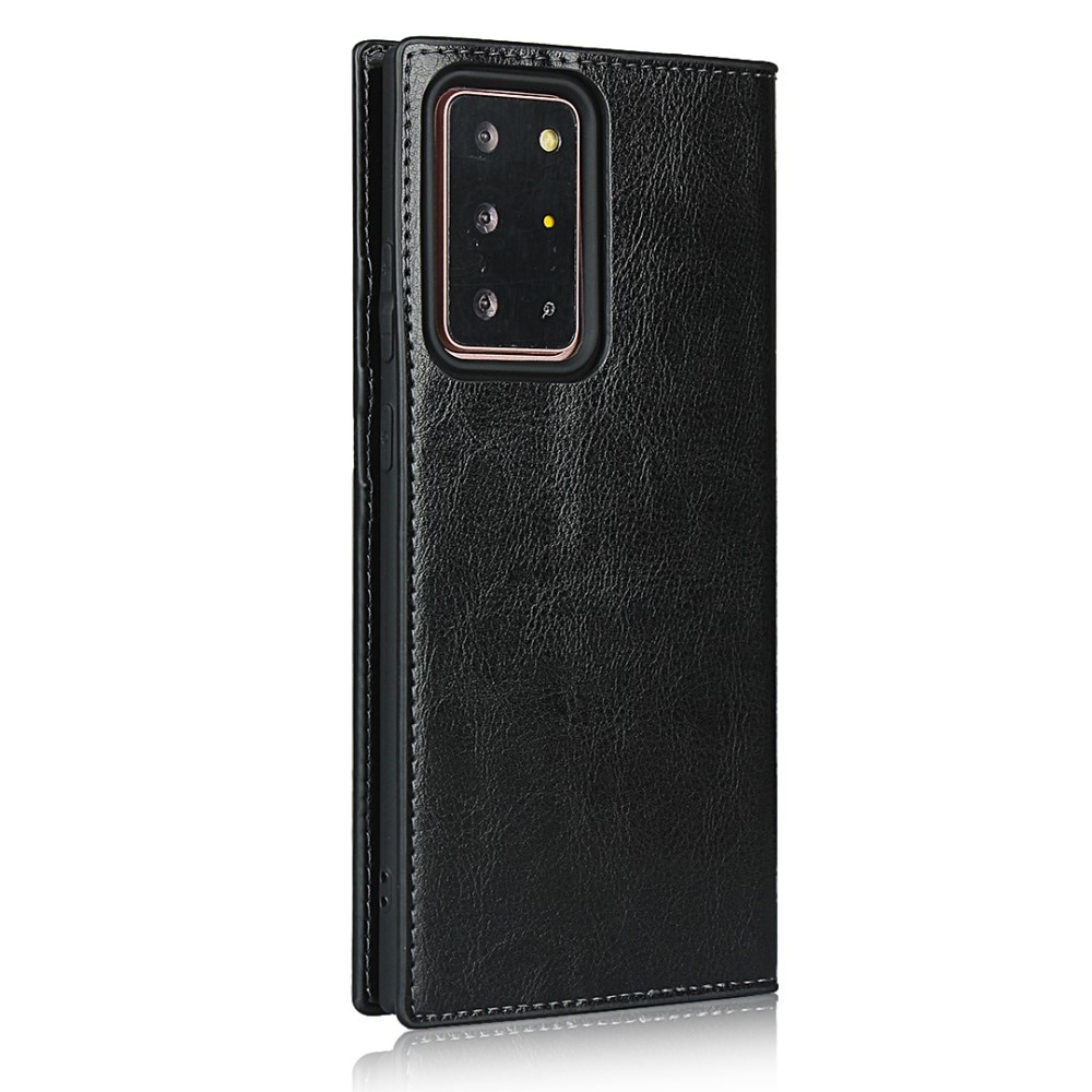 Samsung Galaxy Note 20 Ultra Smidigt mobilfodral i äkta läder, svart