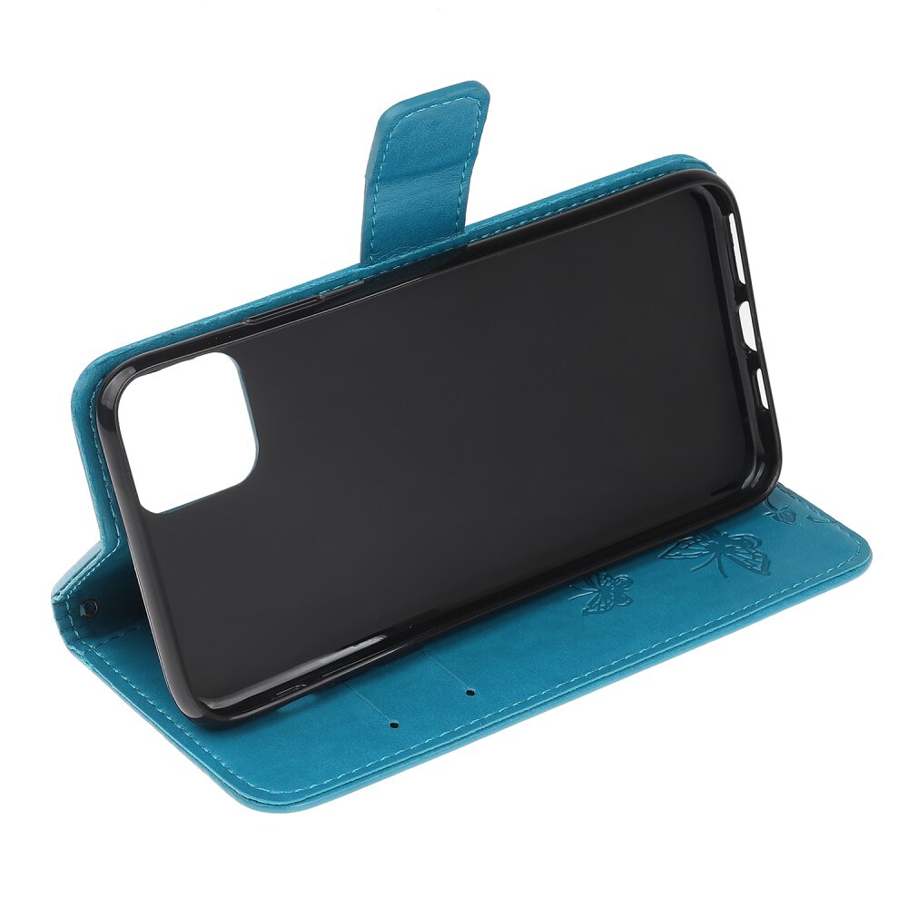 Samsung Galaxy A22 5G Mobilfodral med fjärilar, Blå
