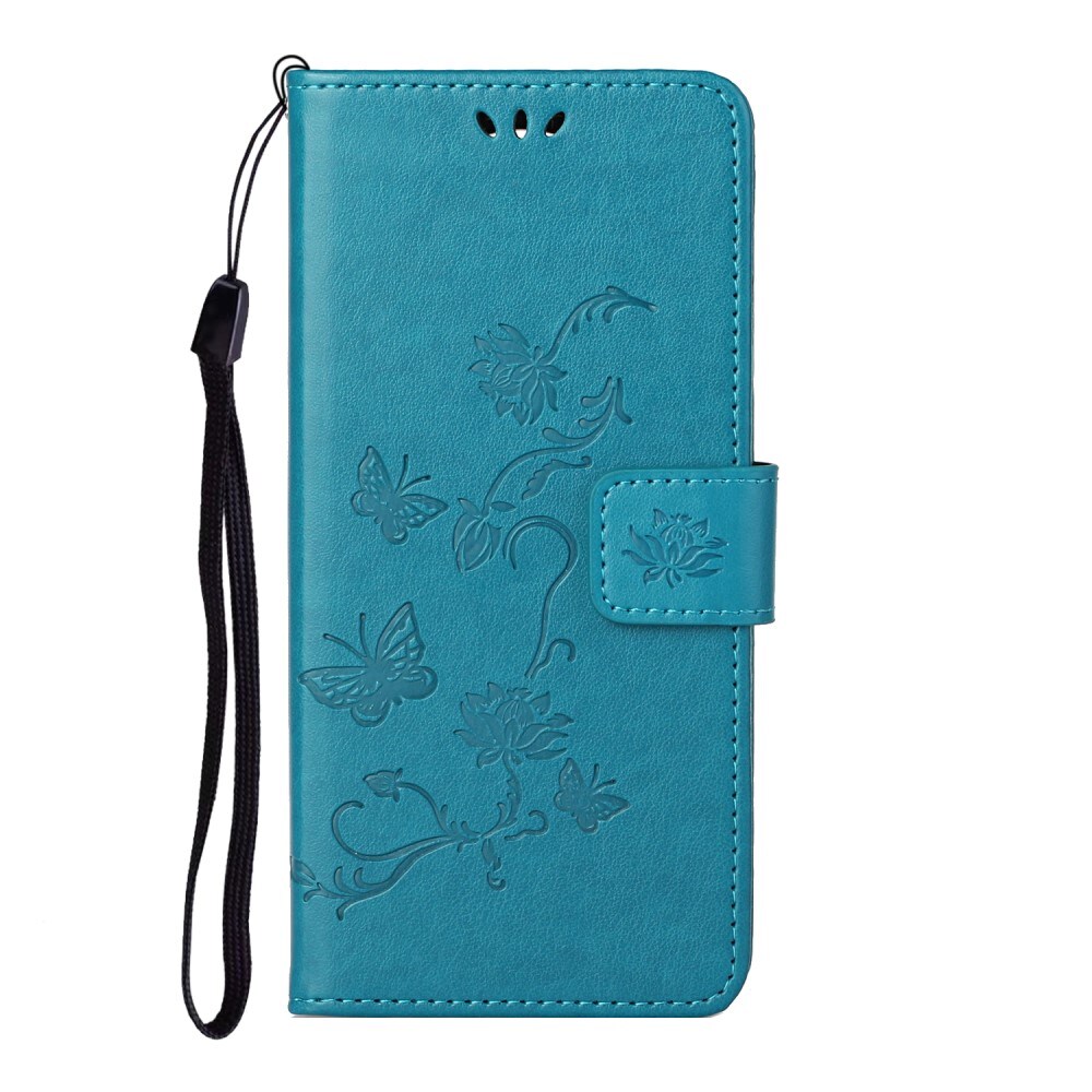 Samsung Galaxy A82 5G Mobilfodral med fjärilar, Blå