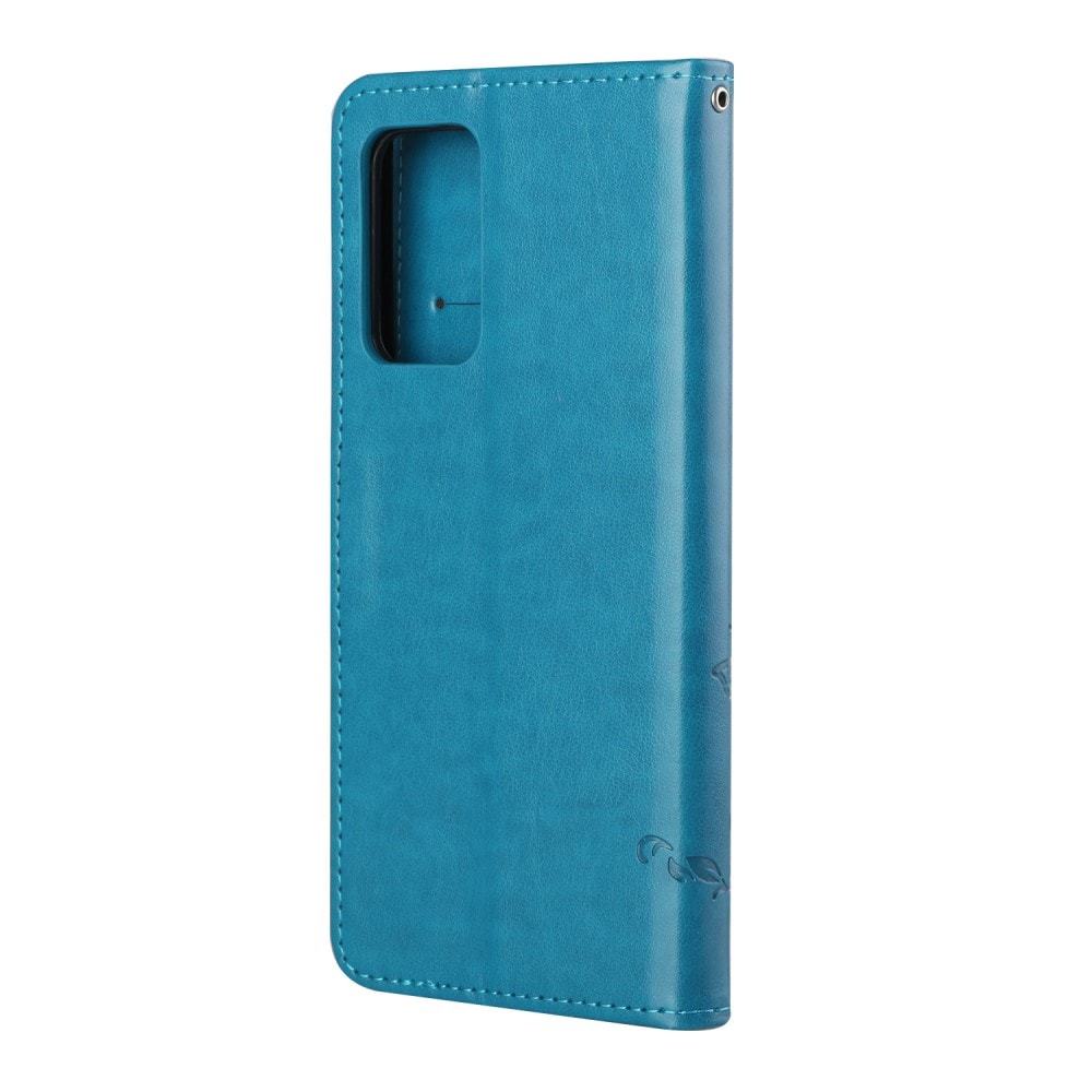 Samsung Galaxy A82 5G Mobilfodral med fjärilar, Blå