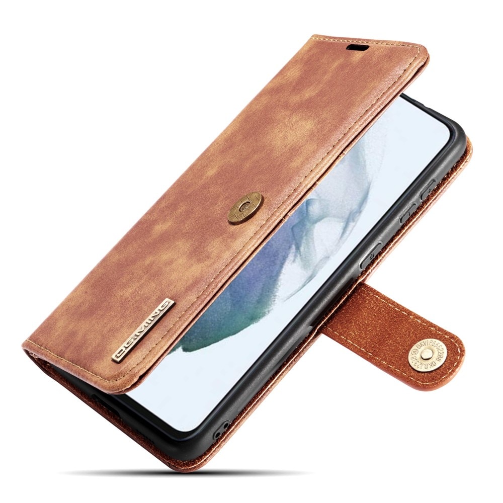 Samsung Galaxy S21 FE Plånboksfodral med avtagbart skal, Cognac
