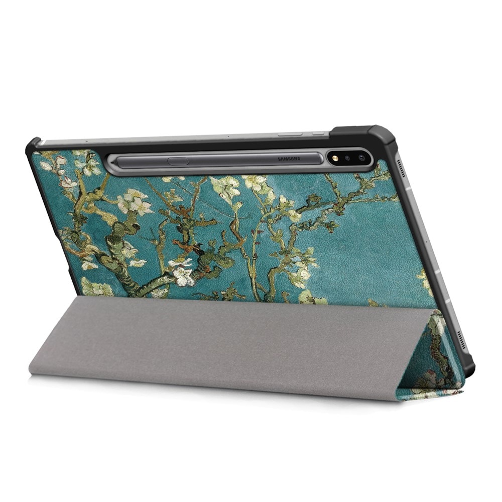 Samsung Galaxy Tab S7 FE Tri-Fold Fodral, körsbärsblommor