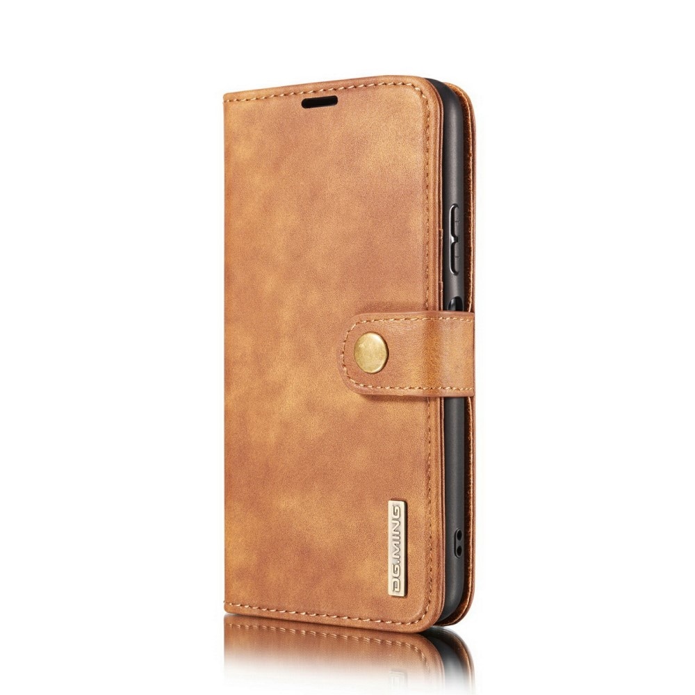 Samsung Galaxy A22 4G Plånboksfodral med avtagbart skal, Cognac