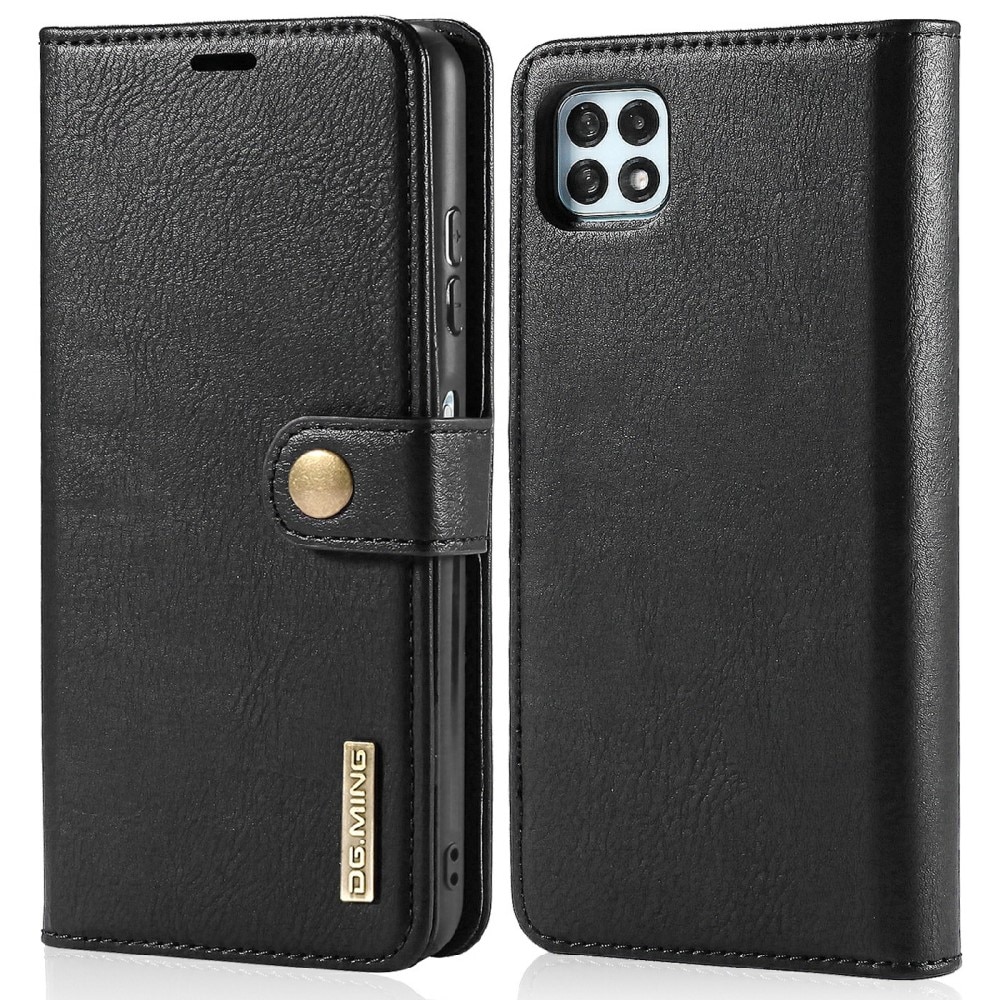 Samsung Galaxy A22 5G Plånboksfodral med avtagbart skal, svart