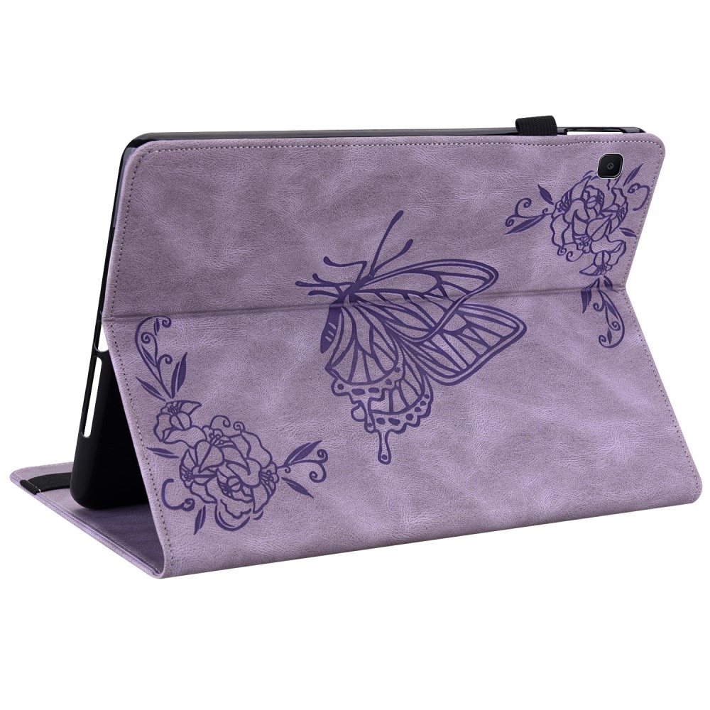 Samsung Galaxy Tab S6 Lite 10.4 lila Fodral med fjärilar, lila