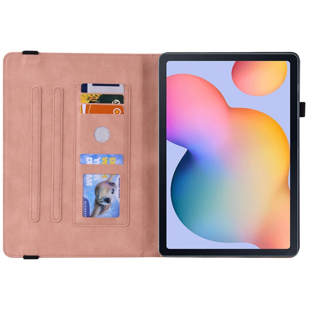 Samsung Galaxy Tab S6 Lite 10.4 rosa Fodral med fjärilar, rosa