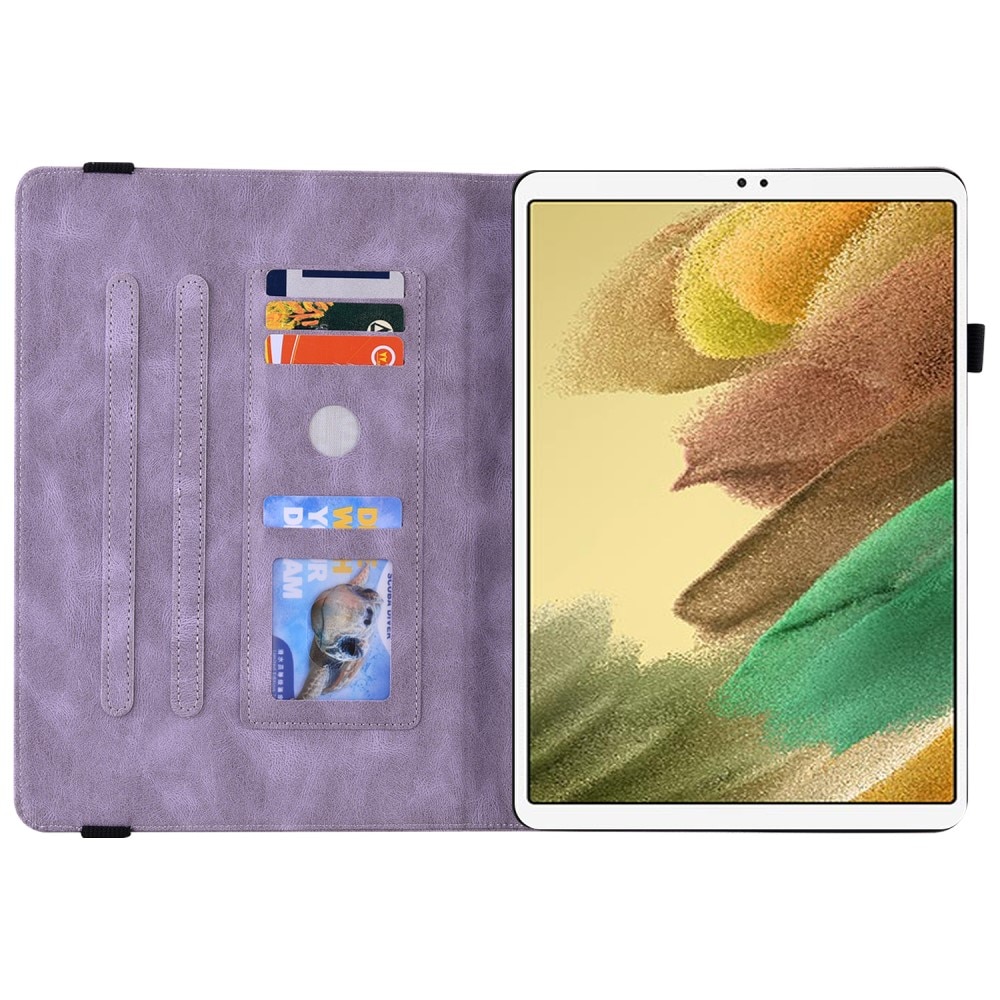 Samsung Galaxy Tab A7 Lite lila Fodral med fjärilar, lila