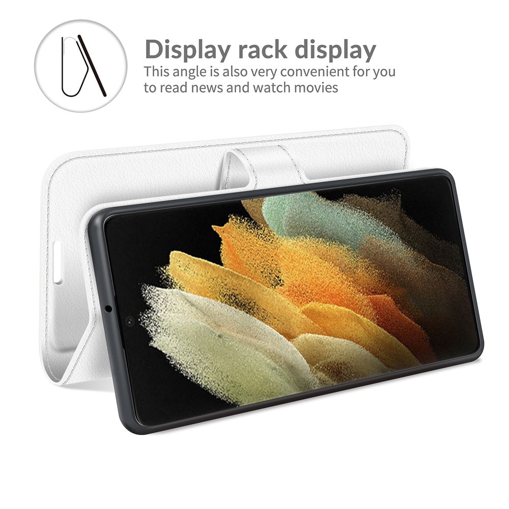 Samsung Galaxy S22 Ultra Enkelt mobilfodral, Vit