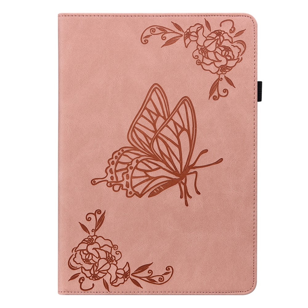 Samsung Galaxy Tab A8 Fodral med fjärilar, Rosa