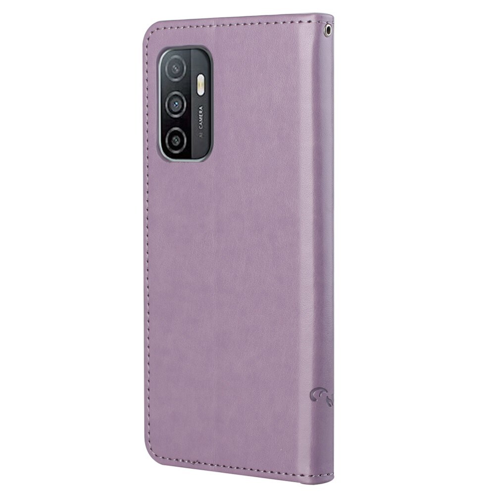 Samsung Galaxy A53 Mobilfodral med fjärilar, Lila