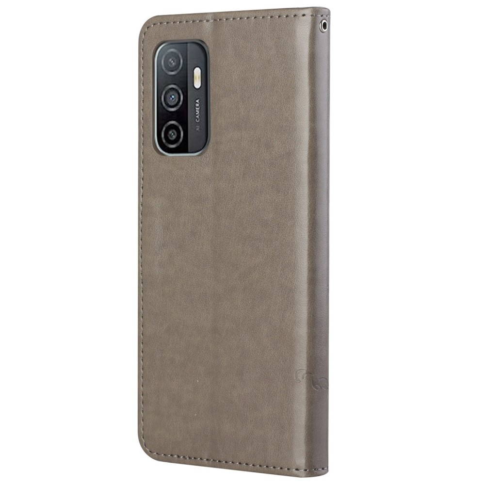 Samsung Galaxy A53 Mobilfodral med fjärilar, grå