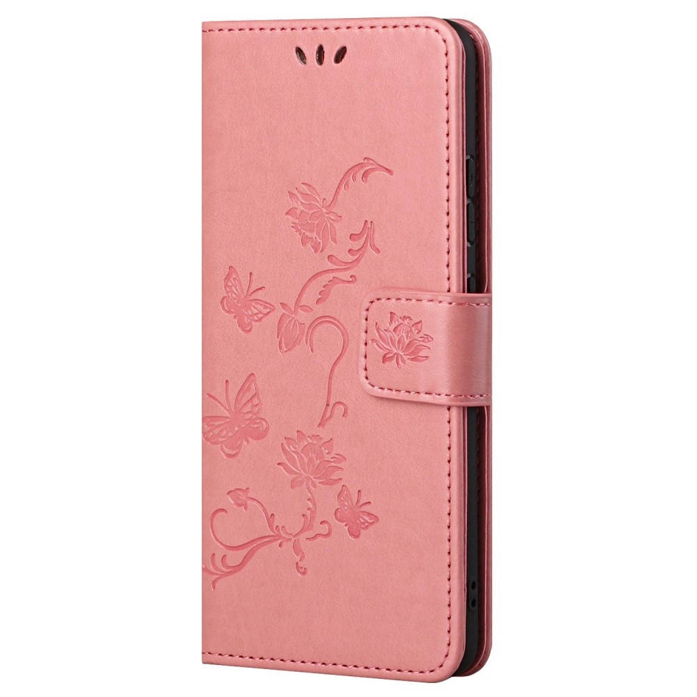 Samsung Galaxy A53 Mobilfodral med fjärilar, rosa