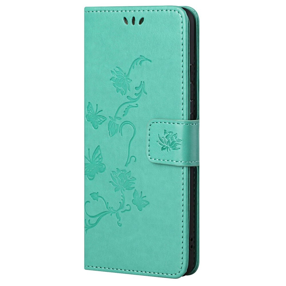 Samsung Galaxy A53 Mobilfodral med fjärilar, Grön