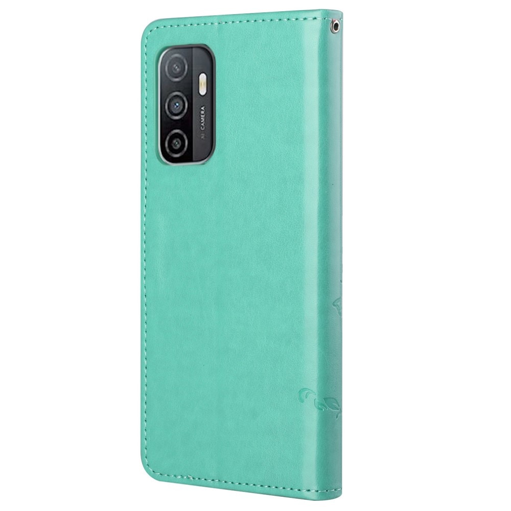 Samsung Galaxy A53 Mobilfodral med fjärilar, grön