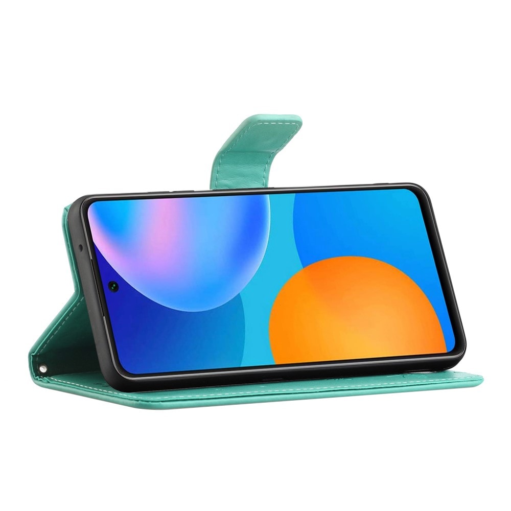 Samsung Galaxy A53 Mobilfodral med fjärilar, Grön