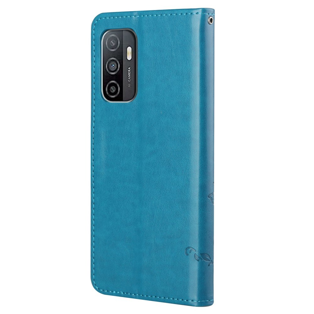 Samsung Galaxy A33 Mobilfodral med fjärilar, Blå