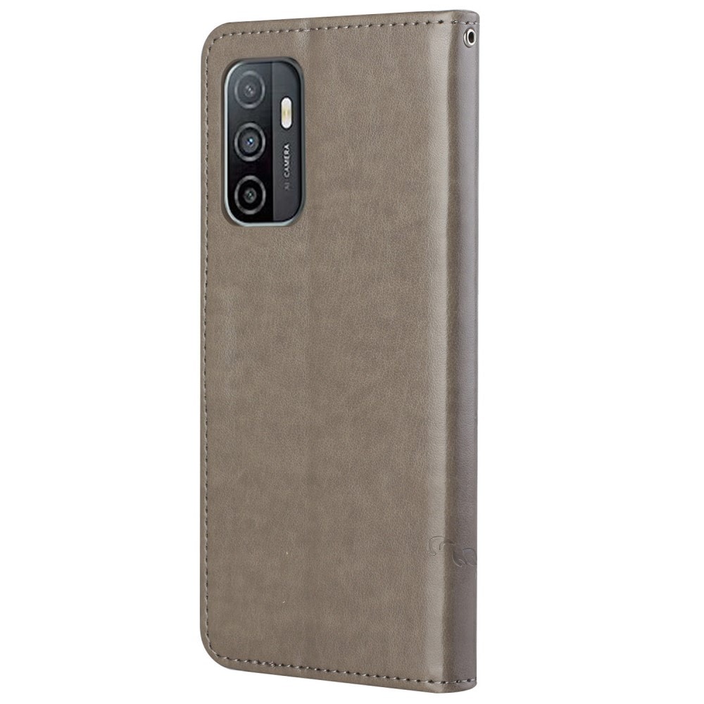 Samsung Galaxy A33 Mobilfodral med fjärilar, Grå