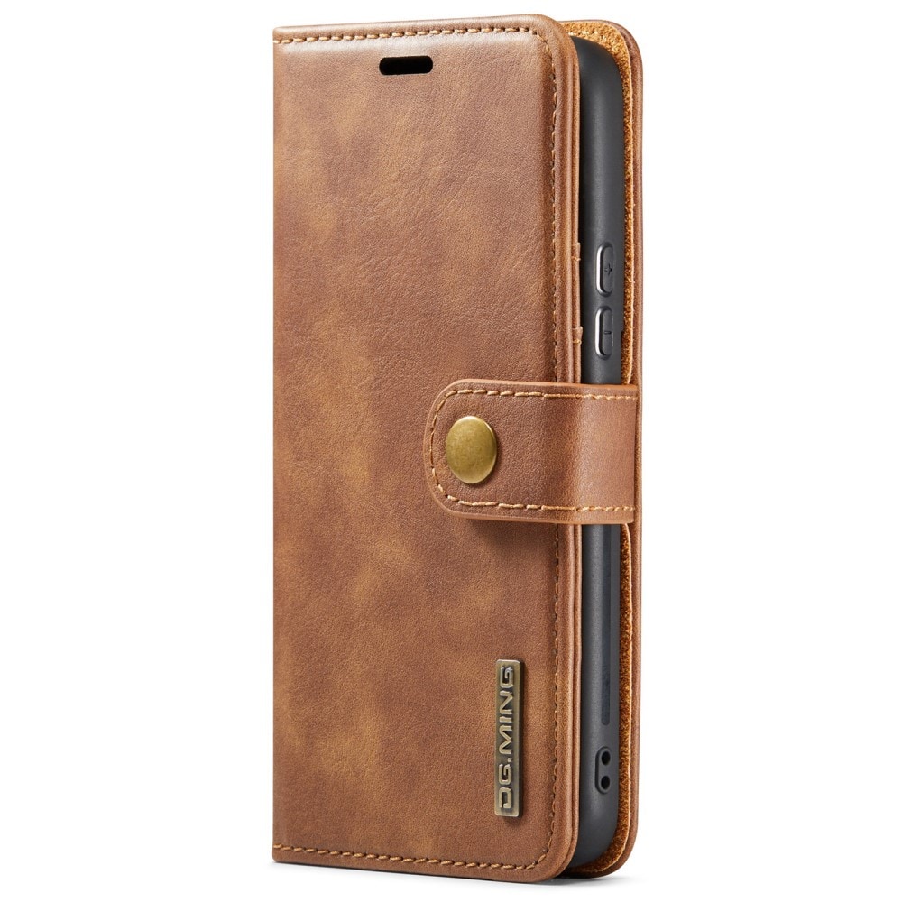 Samsung Galaxy S22 Plus Plånboksfodral med avtagbart skal, Cognac